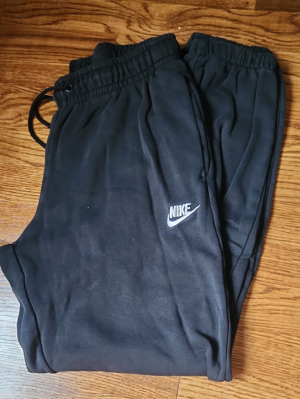 Nike Black Jogger Sweatpants with White Logo
